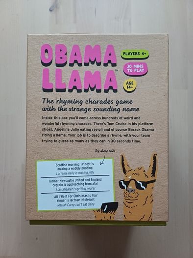 Obama Llama Family Party Card Game 2015