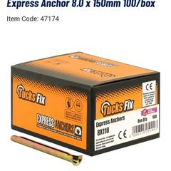 Express Anchor Fixings 8.0 x 150mm