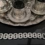 Silver Tone Crystal Bracelet Double C Motif High Quality Heavy Solid 17cm Image 8