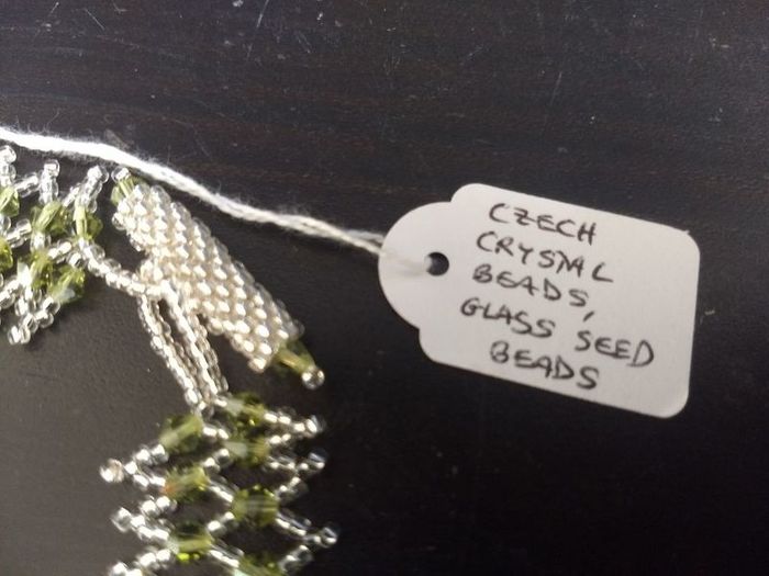Stunning Intricate Hand-Beaded Short Length Necklace with Czech Faceted Crystal Beads and Glass Seed Beads - Handmade by Christabel