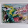 Original Abstract Painting Framed Original Floral Landscspe Garden Image 3