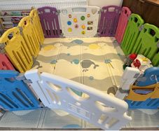 Baby Playpen and Crawling Mat Set