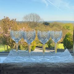 Waterford Crystal Clare Hock Glasses x 4