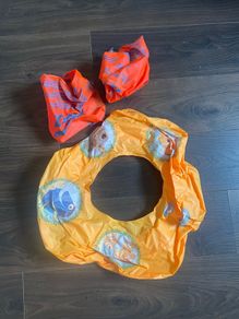swimming arm bands and ring