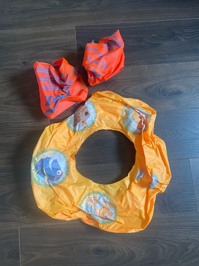 swimming arm bands and ring