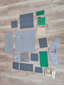 Lego baseplates and boat hull