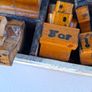 Old wooden stamp/print set Image 6