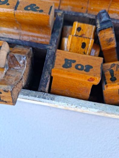 Old wooden stamp/print set