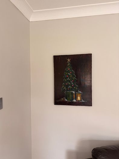 Christmas theme 2026 acrylic canvas painting