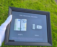 Gift 3D money frame art decor painting