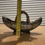 Majolica Romano Pottery Italian Small Basket Boat Image 9