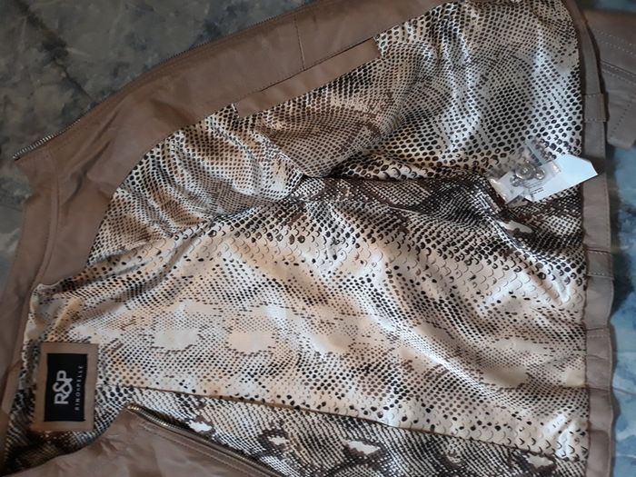 Beige Leather Jacket