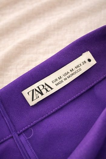 Zara Purple Ruched Mini Skirt Size M Excellent Condition