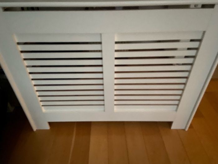 white radiator cover