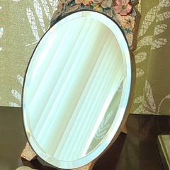 1930's Barbola table top mirror