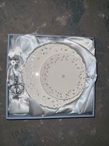 2 Tier Lace Cake Stand for Afternoon Tea - Cream