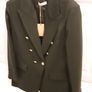 ladies green jacket with brass buttons Image 2