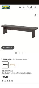 Ikea Bergshyttan Dining Bench