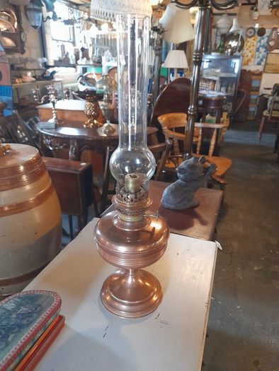 Antique Copper Oil Lamp