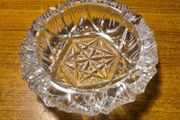 Vintage Heavy Crystal Glass Ashtray