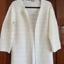 Cardigan - 3/4 Length - Size Medium (White) Image 2