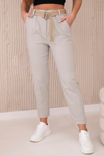 trousers with belt fit sm-m-l made in Italy