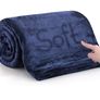 Silk Touch Warm Fleece Blankets - Teal Throws for Sofa Fluffy Blanket Bed Throw for Bedroom, Couch, Travel, Kids (MULTIPLE COLOURS, SIZES) Image 5