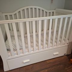Br Baby white Oslo sleigh cot bed