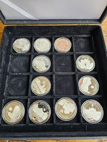 Germany 2014 Silver Plated Coins Medals Cities of Germany in Nice Presentation Case