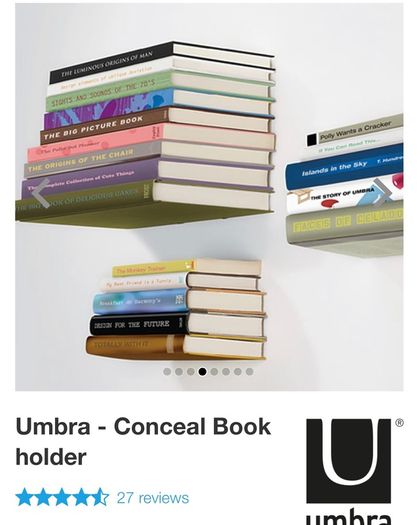 Invisible floating book shelf