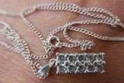 925 Sterling Silver Chain, and Pendant Necklace 6,2g L-10"