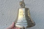 Antique Brass Hanging Wall Titanic Bell 1912  Hanging Nautical Wall Decor