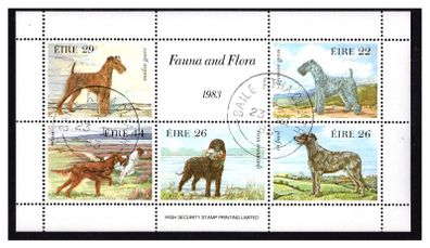 1983 Ireland Fauna & Flora Dogs Miniature Sheet Fine Used with Dublin (Baile Atha Cliath) Cancel