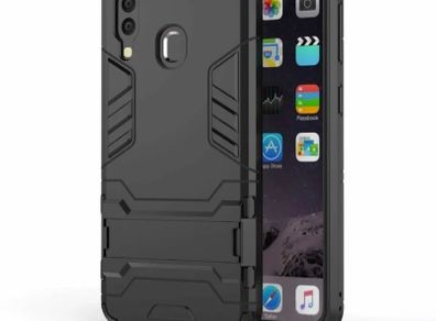 Shockproof Armor Case Stand For Samsung Galaxy A40 Black Hybrid Back Cover