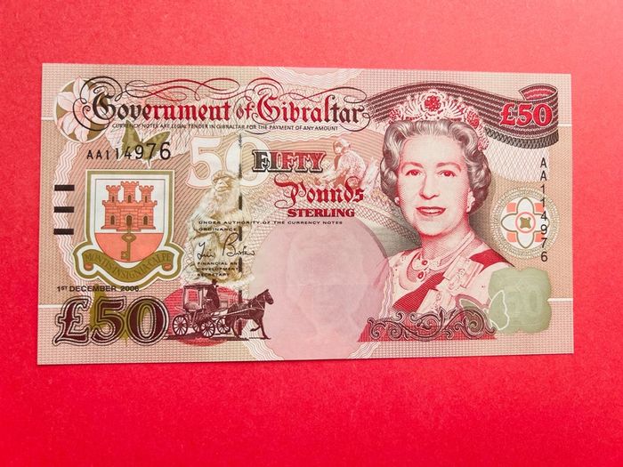 Gibraltar  50  Pounds.  2006  Pick  34a  Scarce.uncirculated