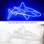 Shark Led Neon Sign for Bedroom Blue Neon Signs Wall Decorative 17''x9'' Acrylic USB Powered Image 4