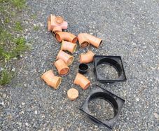 Job Lot of 110mm Underground Drainage Fittings / Bends