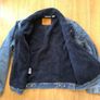 Levi's Levi strauss blue jeans sherpa jacket denim trucker M Image 3