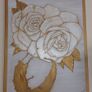 Original Mixed-Media Botanical Painting on Canvas - White & Gold Textured Floral Wall Art Image 3