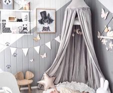 Rainbow Crib Bed Canopy, Round Dome Bed Net Canopy for Room Decoration Fairy White Lace Canopy for Crib Tent for Girls Gift MULTIPLE COLOURS AVAILABLE, SEE PHOTOS (FREE POSTAGE)