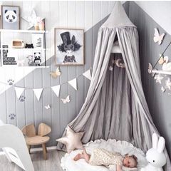 Rainbow Crib Bed Canopy, Round Dome Bed Net Canopy for Room Decoration Fairy White Lace Canopy for Crib Tent for Girls Gift MULTIPLE COLOURS AVAILABLE, SEE PHOTOS (FREE POSTAGE)