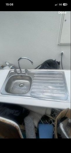 Sink with taps