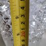 VINTAGE Hermanova 20188/25 Art Deco Vase MCM Sklo Union Czech Art Glass Clear Glass Toothed Ridged Studded Pattern Bouquet Floor Vase - 10 inches Tall Image 6
