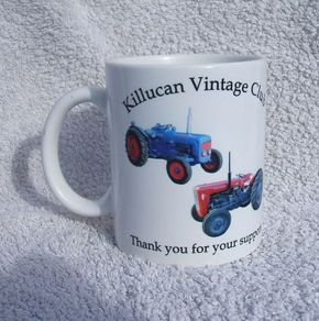 KILLUCAN VINTAGE CLUB (County Westmeath) - a merchandise mug featuring two vintage tractors (c.2010)