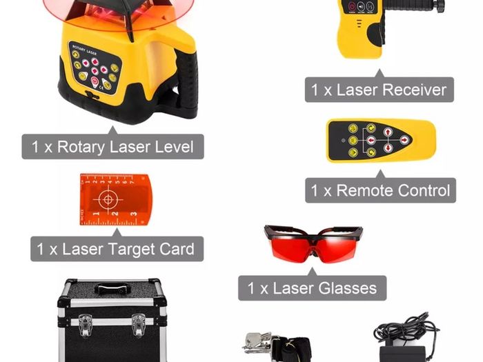 Automatic Self Levelling Rotating Laser Rotary Laser Level 500m Range RED LASER LINE