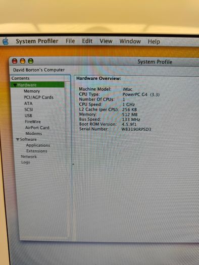 Vintage Apple iMac Power PC G4 M6498 17" Desktop 2003