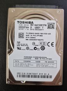 Toshiba Hdd 160 Gb Sata 7200 Rpm