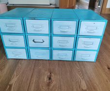 Vintage Apothecary Storage Box Library Card Catalogue Cabinet