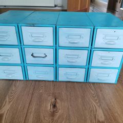 Vintage Apothecary Storage Box Library Card Catalogue Cabinet