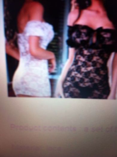 Black or white lace lingerie